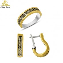 Gümüş Otantik Taşlı Set